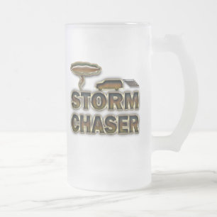 STORM CHASER FROSTED GLASS BEER MUG