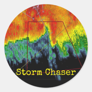 Storm Chaser Radar Image Classic Round Sticker