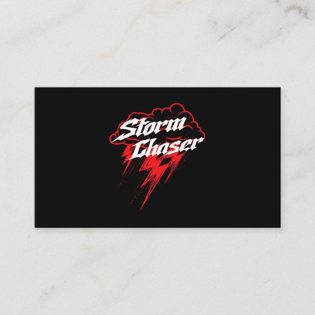 Storm Chaser Thunderstorm Meteorologist Weatherman Business Card (Front)