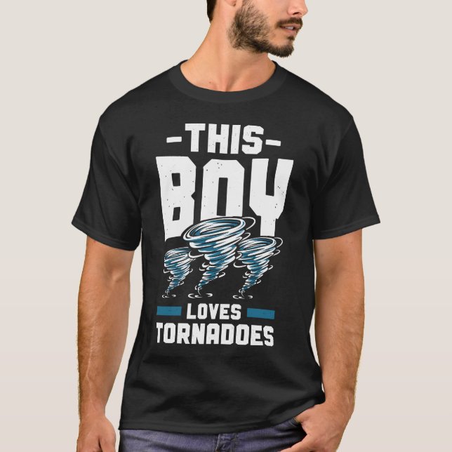 Storm Chaser Tornado This Boy Loves Tornadoes Kids T-Shirt (Front)