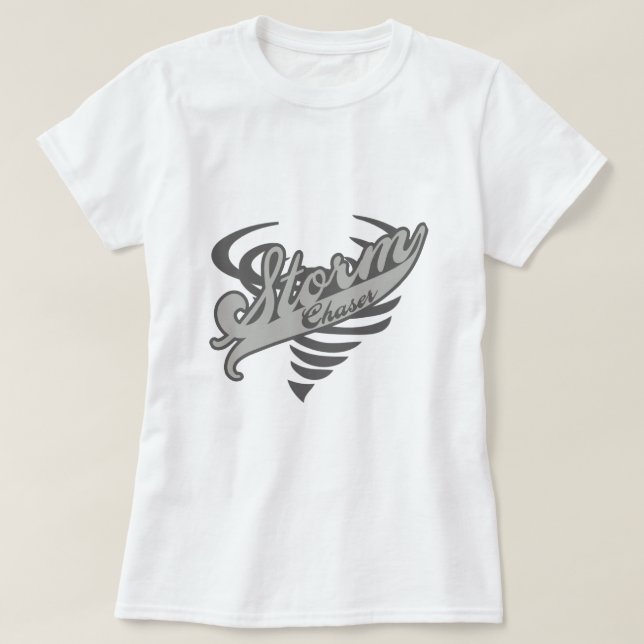Storm Chaser Tornado Twister Logo T-Shirt (Design Front)