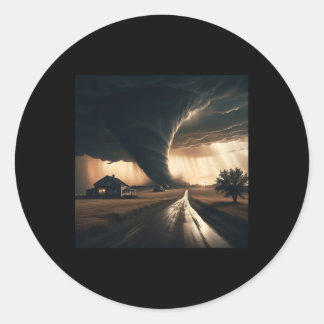 Storm Chaser Tornado Twister Weather Meteorologist Classic Round Sticker