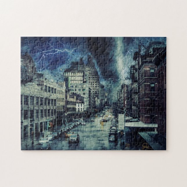 Storm City Destruction Jigsaw Puzzle (Horizontal)