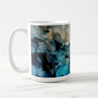 Storm Clouds and Ocean Currents Abstract Art Coffee Mug