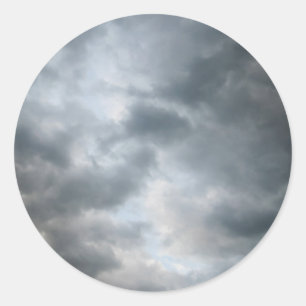Storm Clouds Breaking Classic Round Sticker