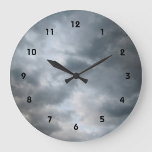 Storm Clouds Breaking Large Clock