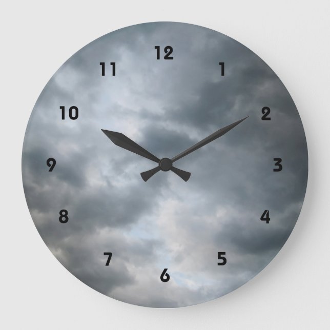 Storm Clouds Breaking Large Clock (Front)