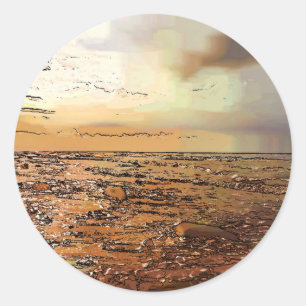 STORM CLOUDS CLASSIC ROUND STICKER