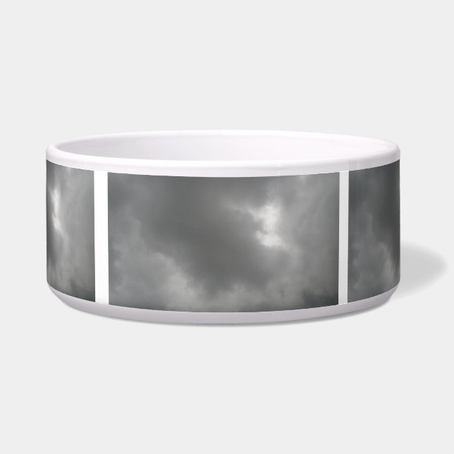 Storm Clouds Dog Bowl (Front)
