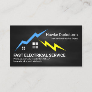 Storm Clouds Electric Lightning Strike Electrician Business Card