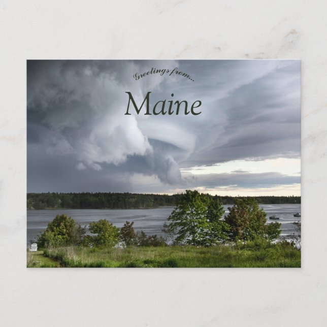 Storm Clouds in Maine USA Postcard (Front)