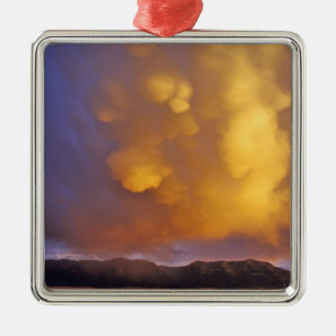 Storm Clouds in the Centennial Range in Montana Metal Tree Decoration