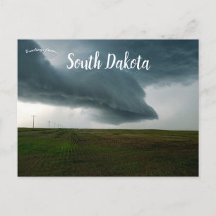 Storm Clouds Over a Field in South Dakota Postcard