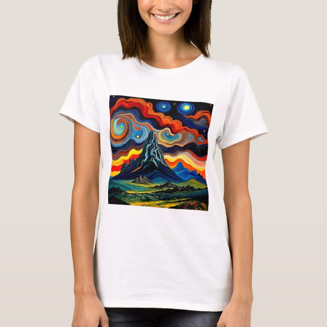 Storm clouds over mountains 4 T-Shirt (Front)