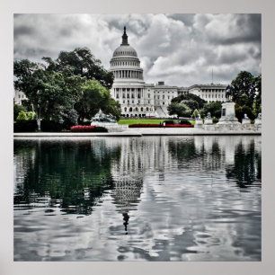 Storm Clouds over Washington Poster