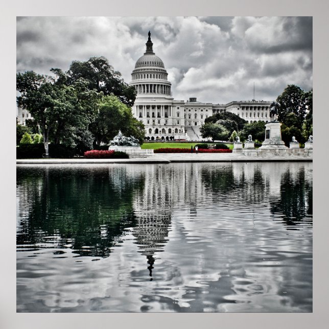 Storm Clouds over Washington Poster (Front)