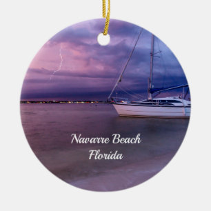 Storm Coming To Navarre Florida Circle Ornament