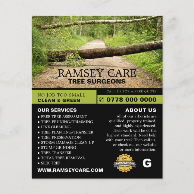 Storm Damage - Tree Surgeon - Arborist Flyer (Front)