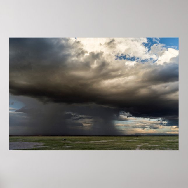 Storm Forming Over The Nearby Slopes Of Mount Poster (Front)