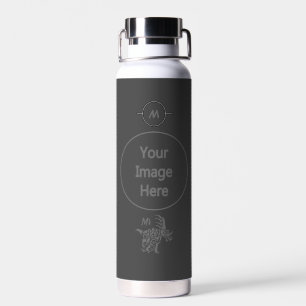 Storm Gray Styracosaurus  with Tribal War Paint Water Bottle