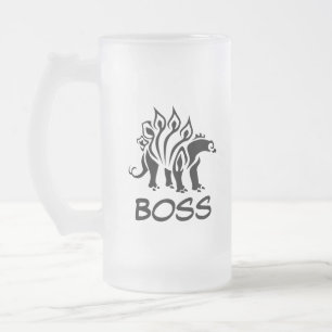 Storm Grey Stegosaurus Spiked  Dinosaur  Frosted Glass Beer Mug