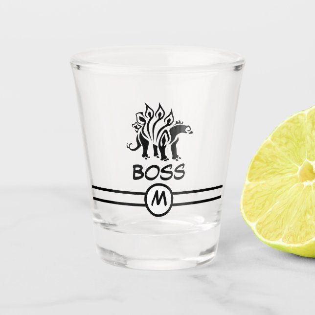 Storm Grey Stegosaurus Spiked  Dinosaur  Shot Glass (Front)
