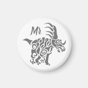 Storm Grey Styracosaurus with Tribal War Paint Magnet