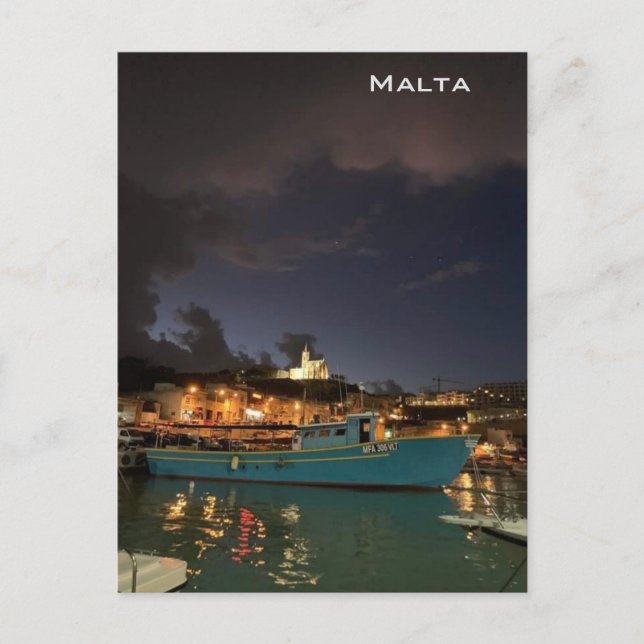 Storm in Malta Postcard (Front)