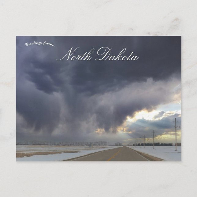Storm in North Dakota Postcard (Front)