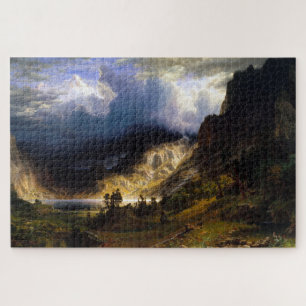 Storm in Rocky Mountains, Mt. Rosalie, Bierstadt Jigsaw Puzzle