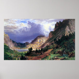 Storm in the Rockies, Mt. Rosalie by Bierstadt Poster