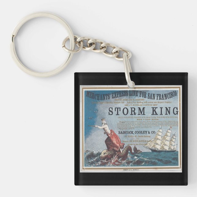 Storm King Clipper Sailing ship Key Ring (Front)