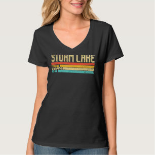 Storm Lake Iowa Vintage Funny Fishing Camping Summ T-Shirt