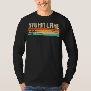 Storm Lake Iowa Vintage Funny Fishing Camping Summ T-Shirt