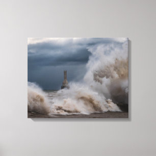 Storm Lighthouse Canvas Print