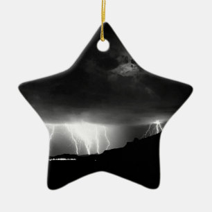 Storm Lightning Rains Down Ceramic Tree Decoration