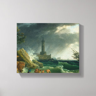 Storm on a Mediterranean coast Canvas Print