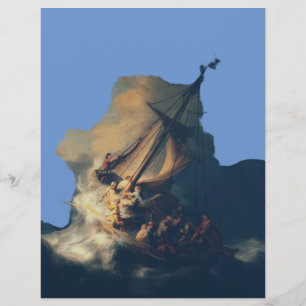 Storm on the Sea of Galilee by Rembrandt Art Flyer