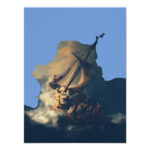 Storm on the Sea of Galilee by Rembrandt Art Photo Print