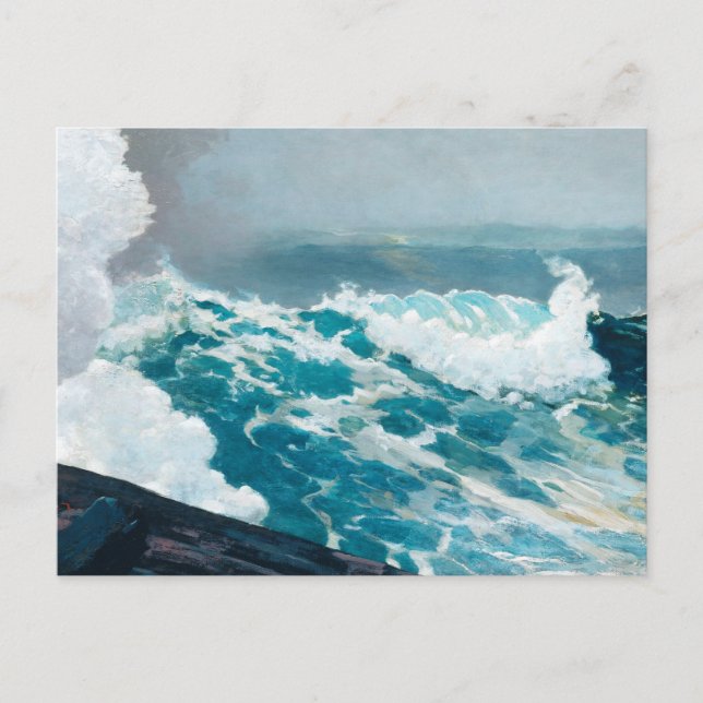 Storm on the sea painting postcard (Front)