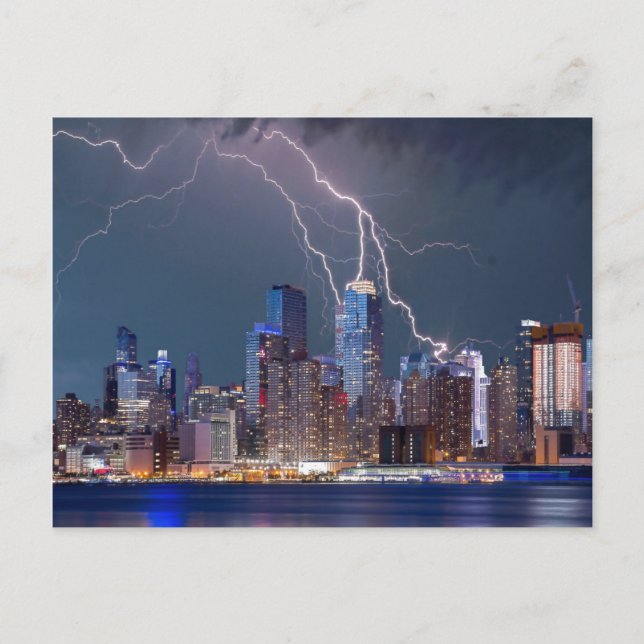 Storm over New York City Postcard (Front)