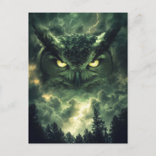 Storm Owl Guardian Postcard