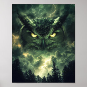 Storm Owl Guardian Poster