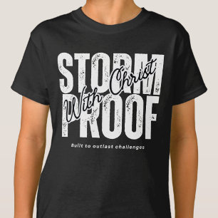 Storm Proof Wih Christ - Holy Spirit Jesus Black T-Shirt