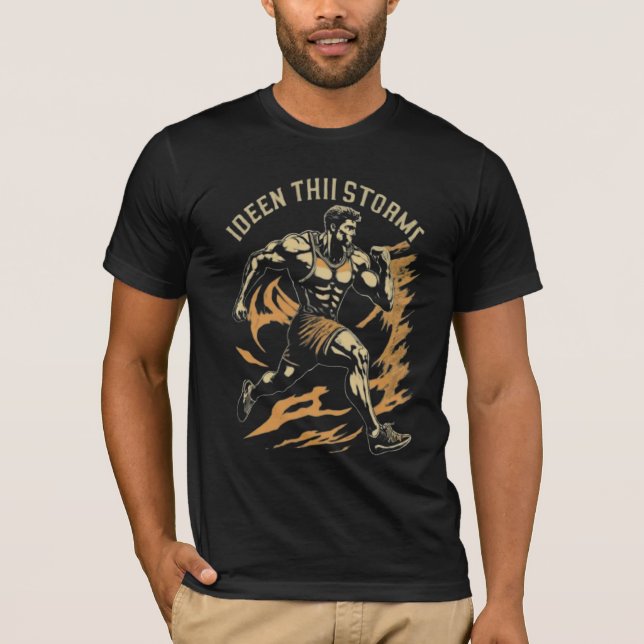 Storm Runner: Unstoppable Athletic Graphic Tee (Front)