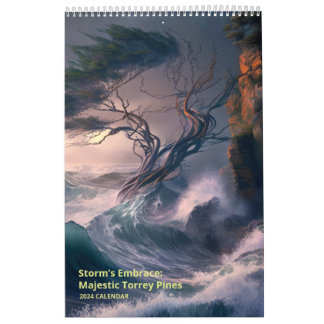Storm’s Embrace: Majestic Torrey Pines Calendar