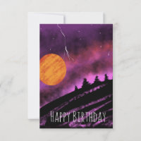 Storm Sky  Illustration Purple  Birthday