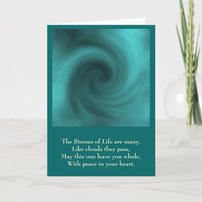 storm, The Storms of Life are many,Like clouds ... Card (Front)