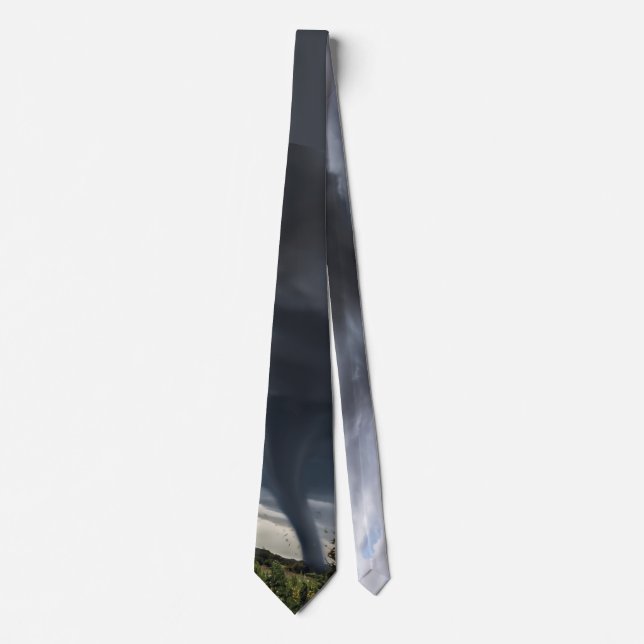 Storm tornado or twister disaster weather tie (Front)