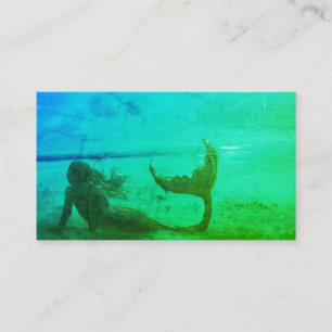 "Storm Watch" Mermaid Business Card (Neon)